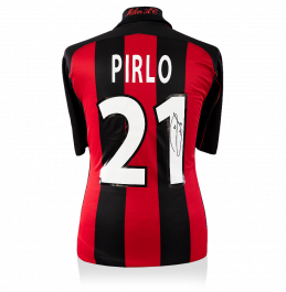 Andrea Pirlo Signed AC Milan 2000-02 Home Shirt