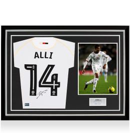 MK DONS デレ・アリ Dele Alli Back Signed MK Dons Home Shirt In Hero Frame: Option 1