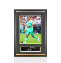 Eden Hazard Signed Plaque and Photo Frame: Real Madrid Celebration