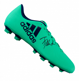 Jay-Jay Okocha Signed Aqua Adidas X 17.4 Boot