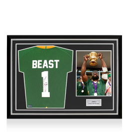 Tendai “Beast” Mtawarira Back Signed South Africa Springbok Shirt In ...