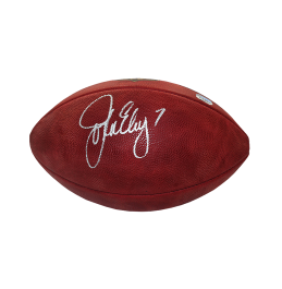 【NFL】JOHN ELWAY 直筆シルバーサインボール専用ケース入りCOA付き John Elway Signed Official NFL Duke Football