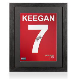 Kevin Keegan Signed Liverpool Home Shirt Print In Black Wooden Frame ...