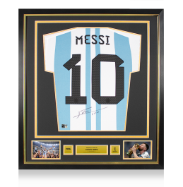 Lionel Messi Official FIFA World Cup™ 2022 Back Signed and Framed