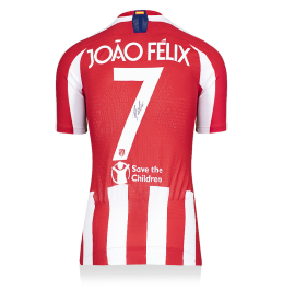 MATCH ISSUE Joao Felix Back Signed Atletico Madrid 2019-20 Home