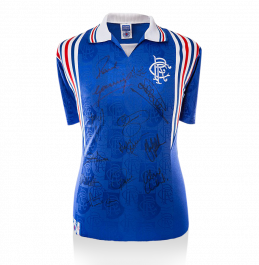 Rangers Team Signed Nine-In-A-Row 1996-97 Home Shirt