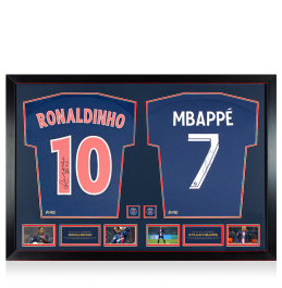 Ronaldinho & Kylian Mbappe Signed Shirts In Official Paris Saint
