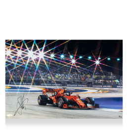 Sebastian Vettel Signed Photo: Singapore GP Victory