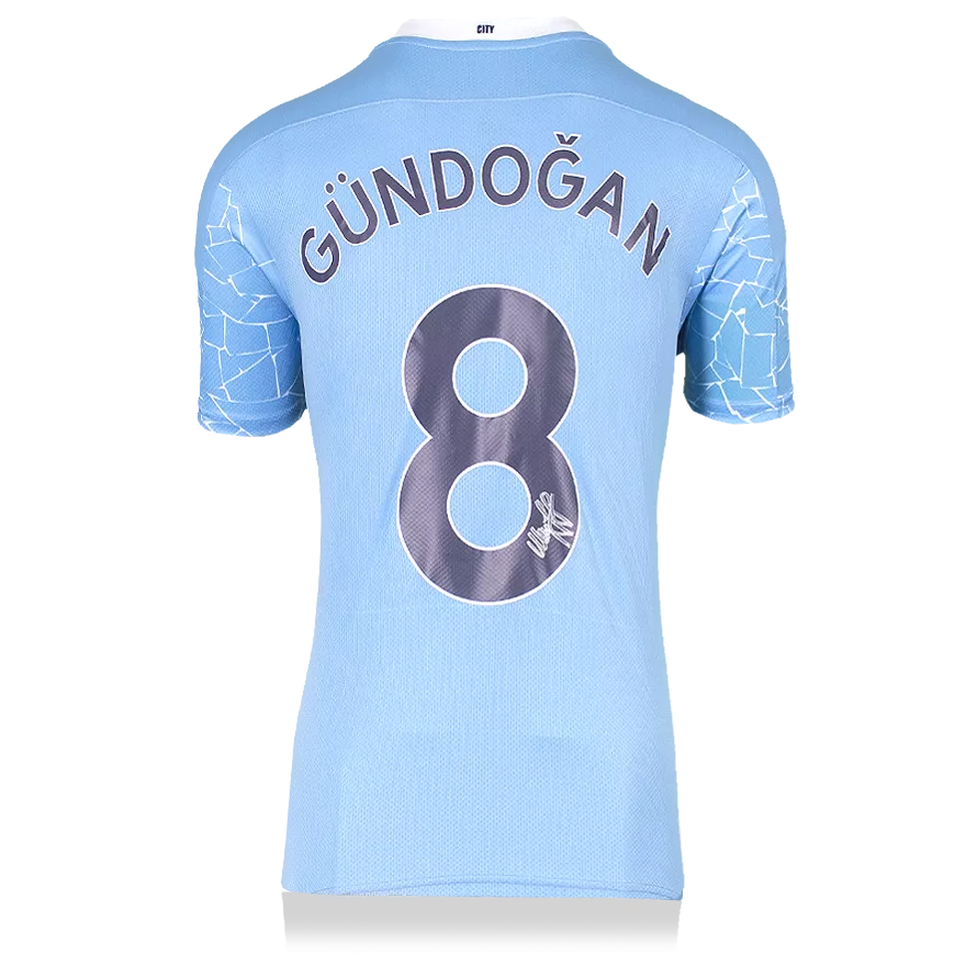 Ilkay Gundogan（イルカイ・ギュンドアン）　サイン　マンチェスターシティ　HOMEユニフォーム　キャリアスタッツEDITION マンチェスターシティ 23-24 ホーム 半袖レプリカユニフォーム 8