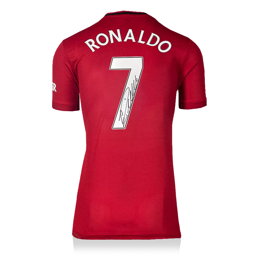 Cristiano Ronaldo Back Signed Manchester United 2019 20 Home Shirt