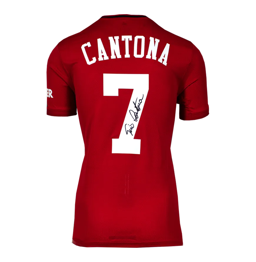 Maillot Manchester United Domicile 2019-20 Signé Eric Cantona - Certificat D'authenticité Inclus - Neuf