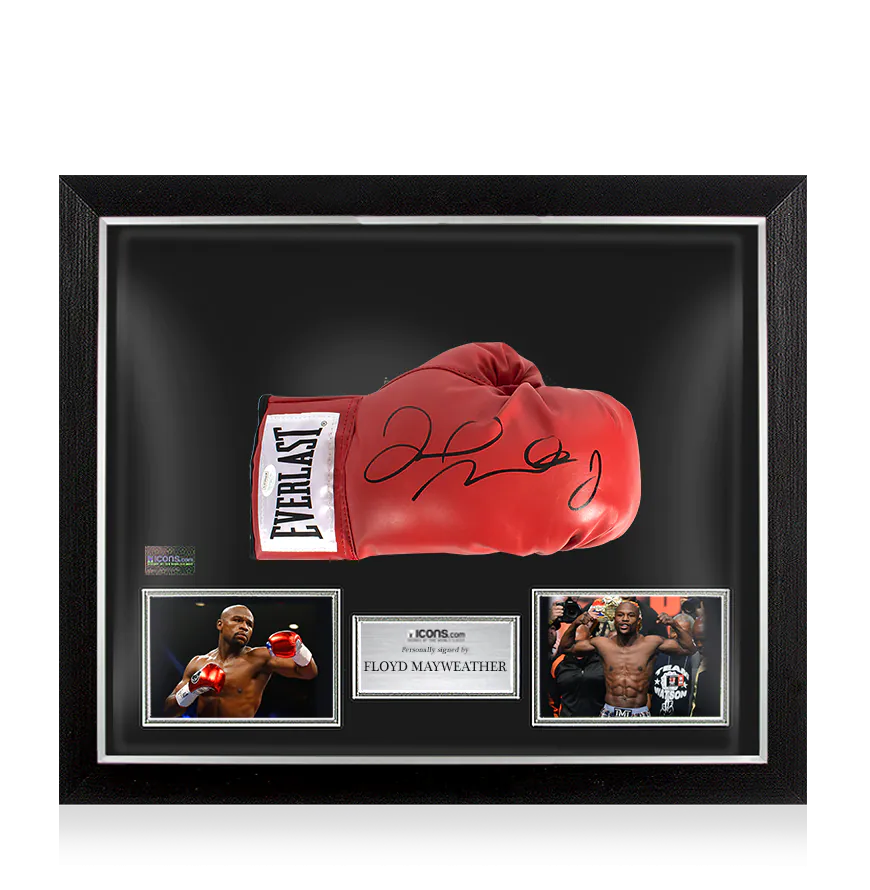 最終価格Mayweather サイン入り TITTLE本革パンチングミット fc0384bubf1_-