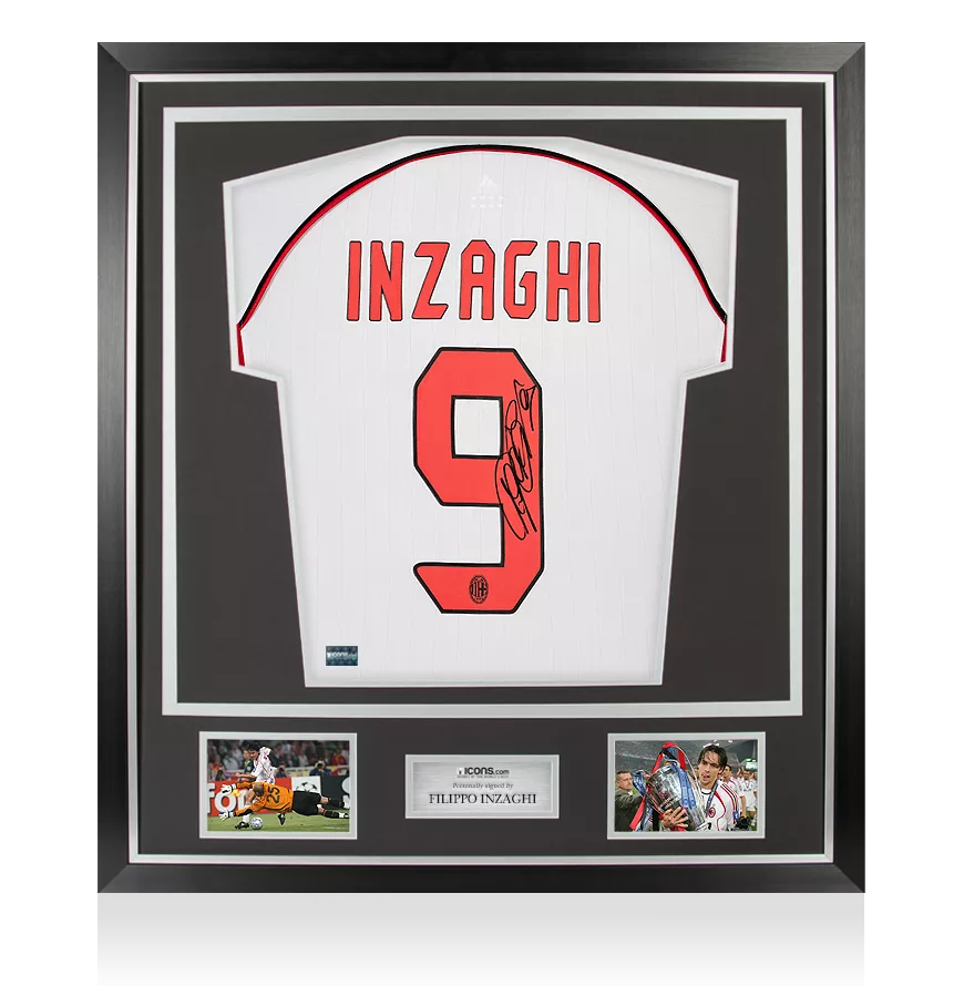 ACミラン INZAGHI 9番 サイン入りシャツ ACミラン INZAGHI 9番 サイン入りシャツ - メルカリ