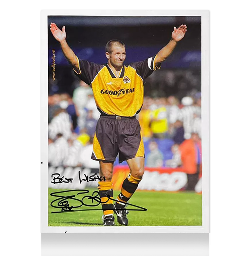 Steve Bull Signed Wolverhampton Wanderers Photo: Wolves Icon Steve Bull Signed Wolverhampton Wanderers Photo: Wolves Icon