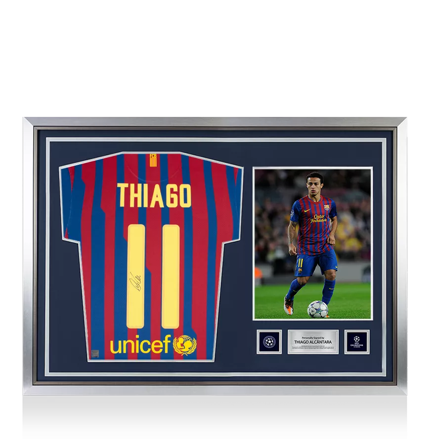 Thiago Alcantara Official UEFA Champions League Back Signed