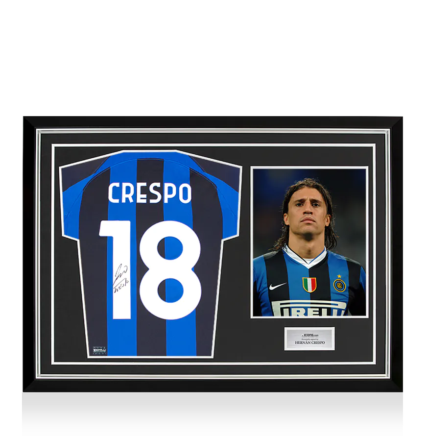 Hernan Crespo サイン入り インテルミラン シャツ M i1549hf1_-