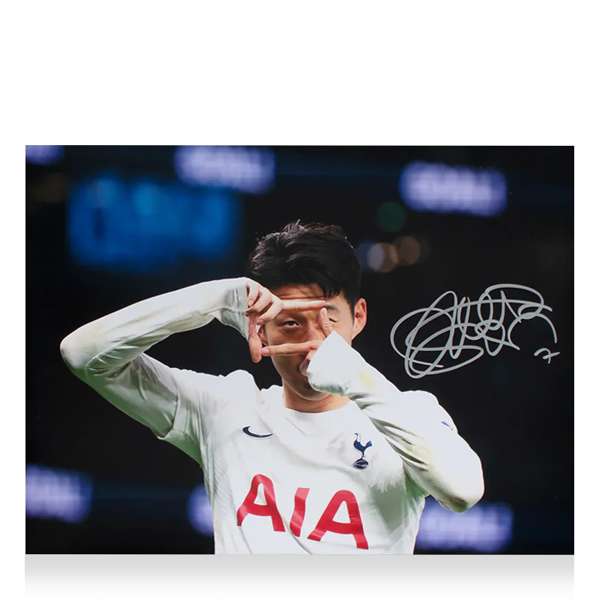 Photo 12x8 Signée à La Main Par Son Heung-Min (Tottenham) - NEUVE + Certificat D'authenticité Vérifié