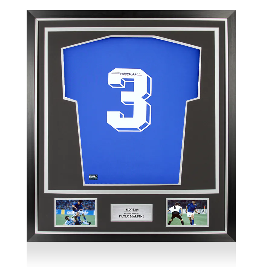 Buy Paolo Maldini autographed Italy 1990 Home jersey with Fan
