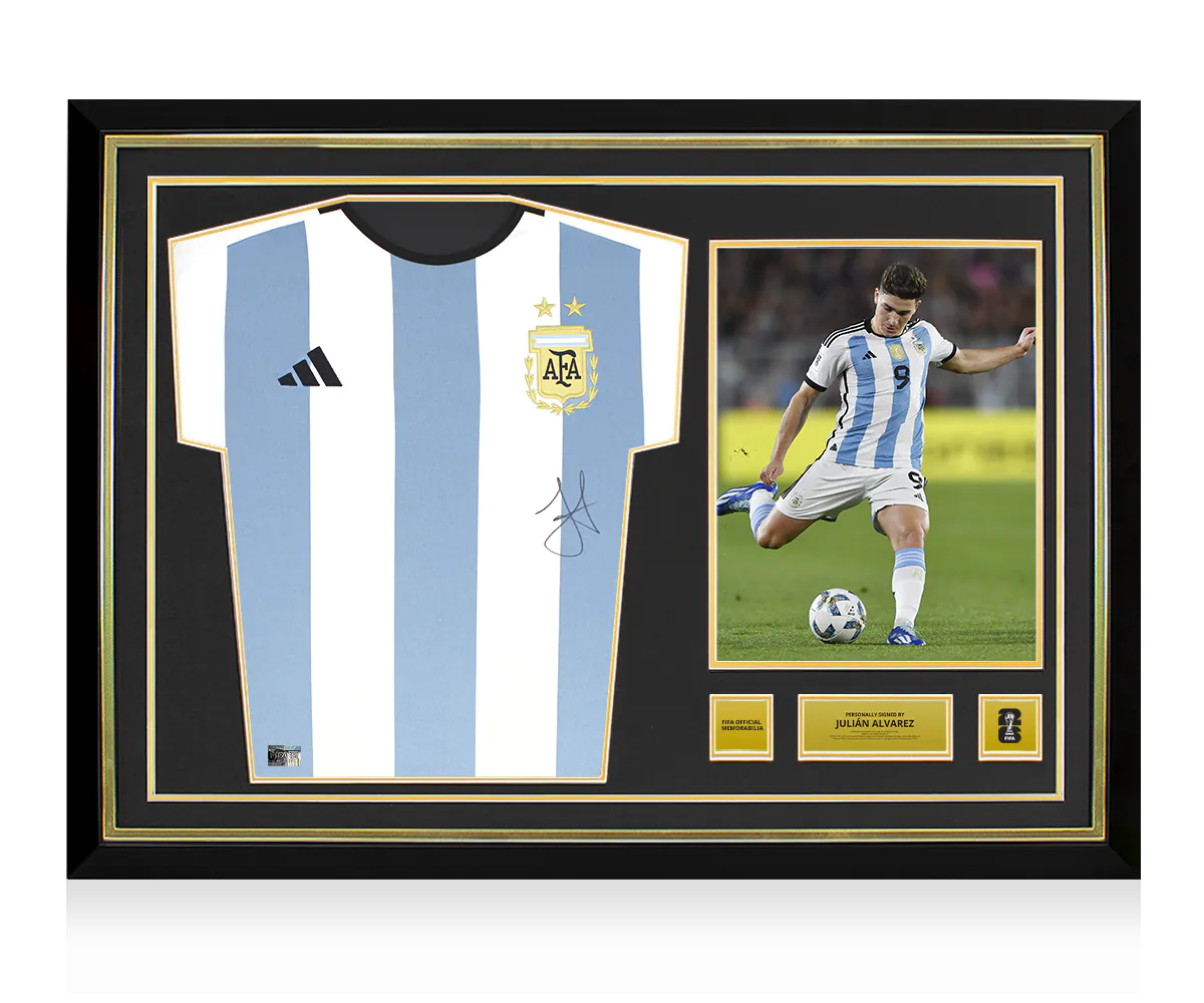 Julian Alvarez Official 2026 FIFA World Cup™ Front Signed and Hero 