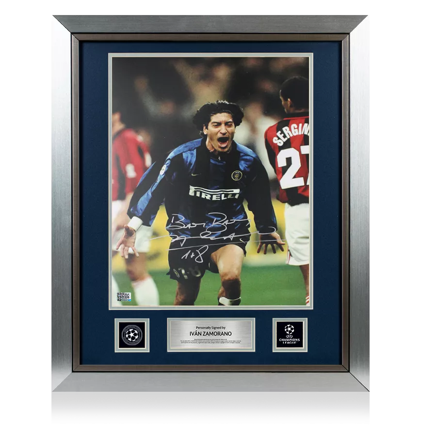 Ivan Zamorano Panini Mosaic Laliga 直筆サイン 2020 21 IVAN ZAMORANO AUTO PANINI MOSAIC LA LIGA SCRIPTS MT+