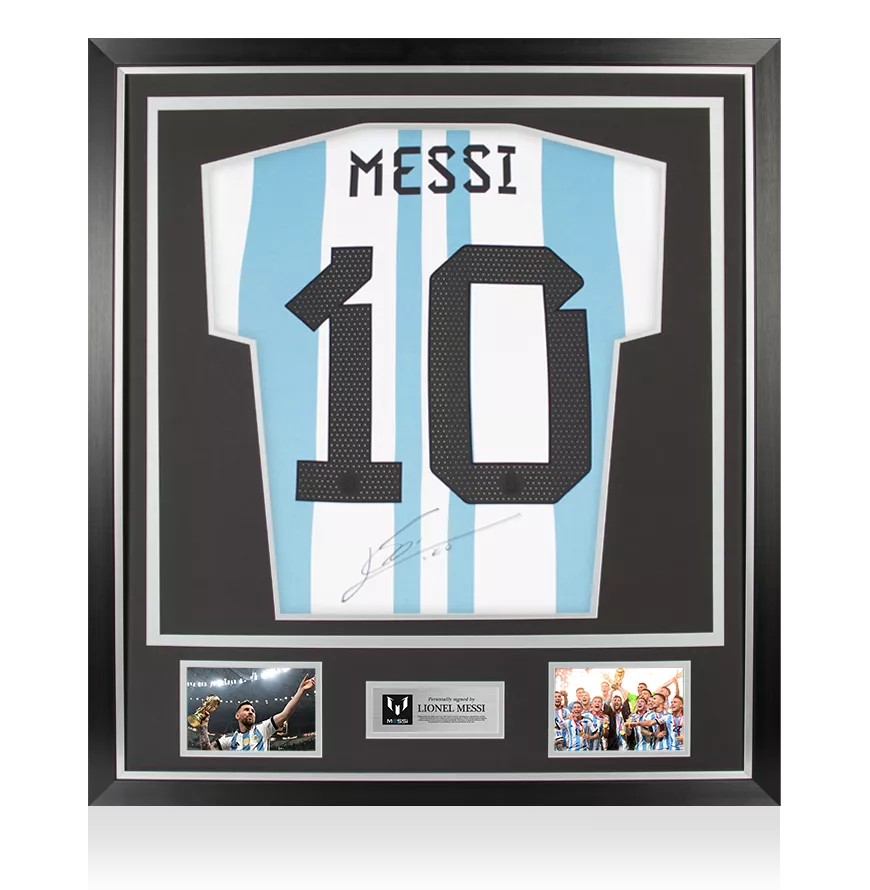 Buy Lionel Messi Official Back autographed Argentina 2022