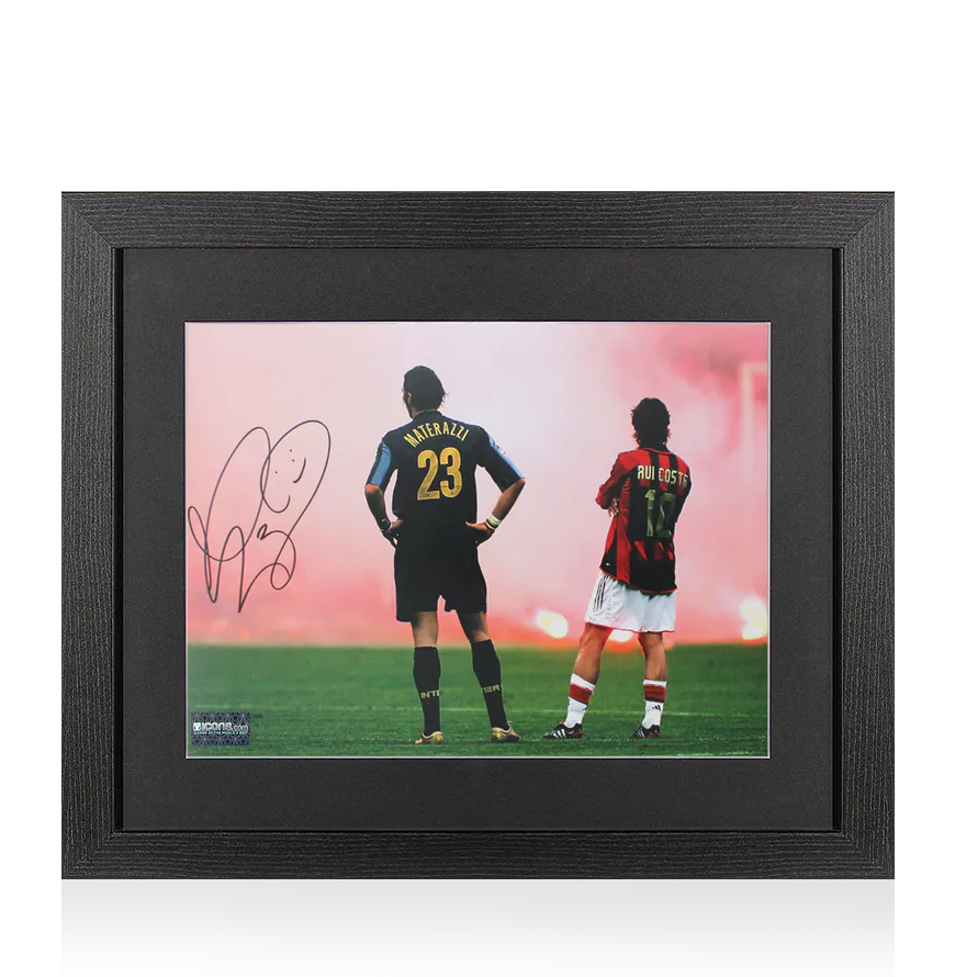 【直筆サイン入り】Marco Materazzi インテル時代 写真 i3410bwf-
