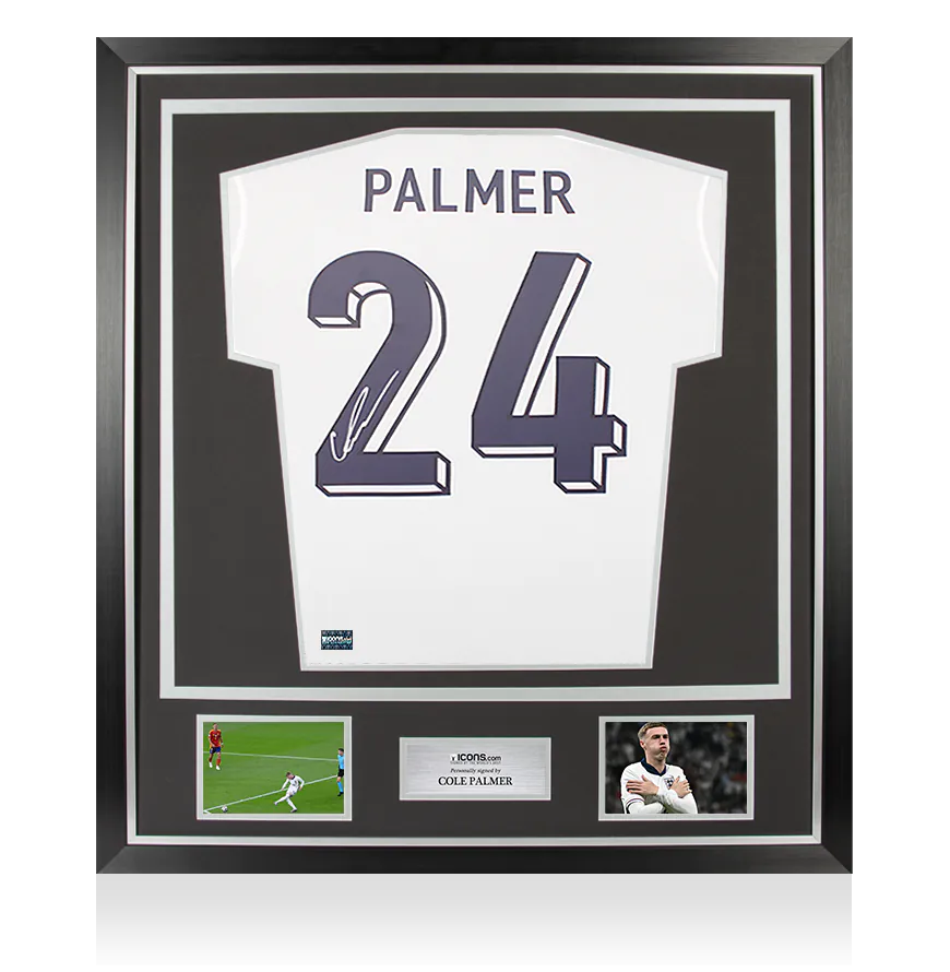 Buy Cole Palmer Back autographed England 2024-25 Home jersey In