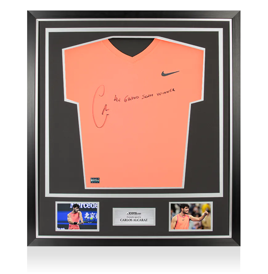 カルロスアルカラス 直筆サイン入り NIKEコートスラムシャツ テニス i3681cf_-