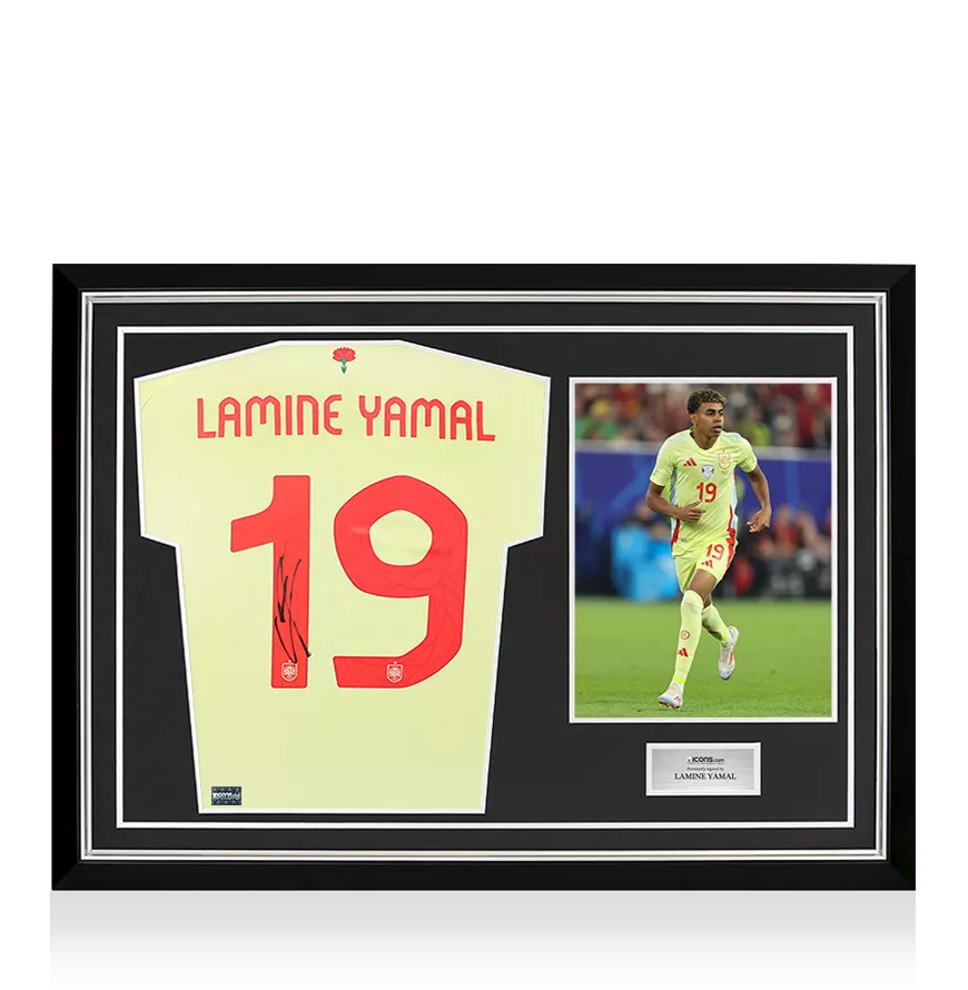 ラミーヌ・ヤマル バックサイン入り スペイン 2024 ホームシャツ i4298fwc2026f_-