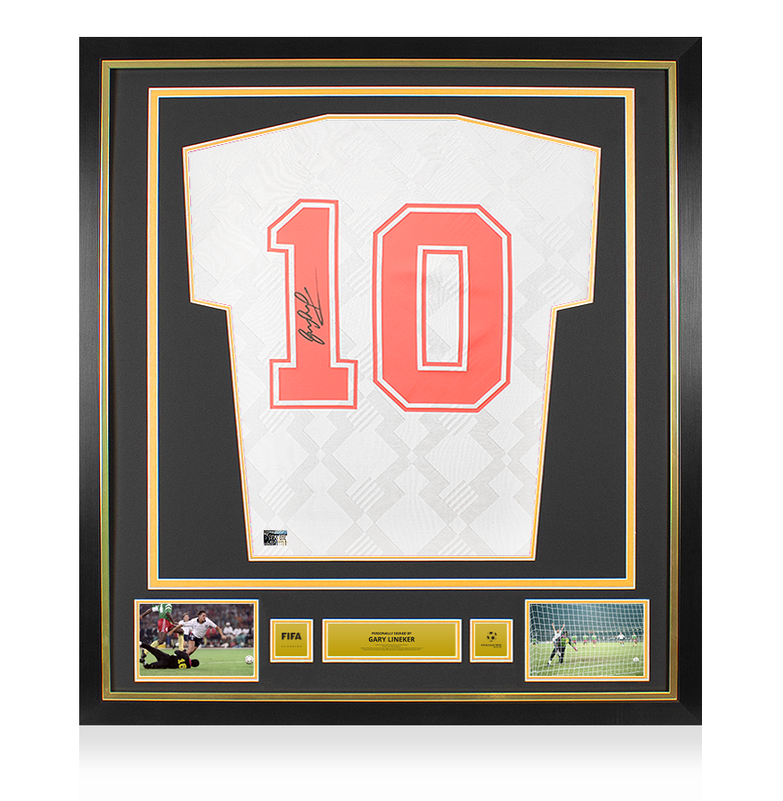 Lineker Signed England 1990 Home Shirt