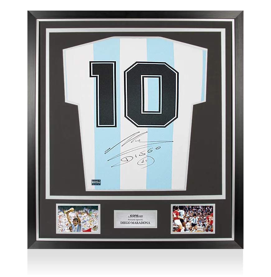 Diego Maradona Signed Argentina 1986 Shirt | Classic Framed