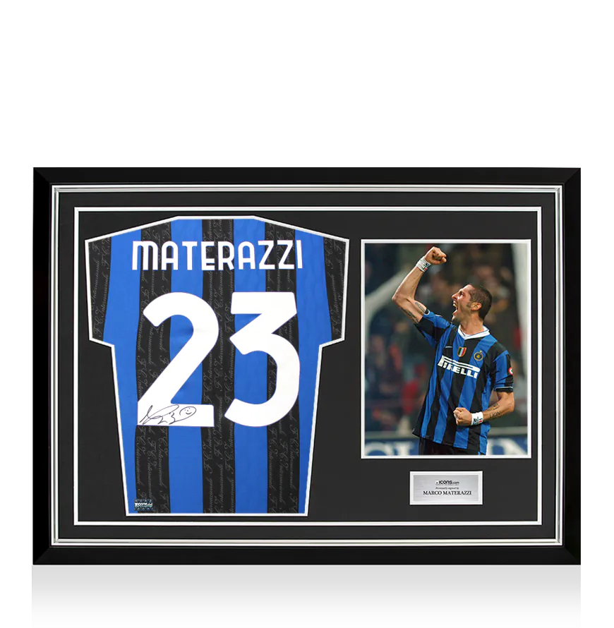 【直筆サイン入り】Marco Materazzi インテル時代 写真 直筆サイン入り】Marco Materazzi インテル時代 写真 ロター・マテウス