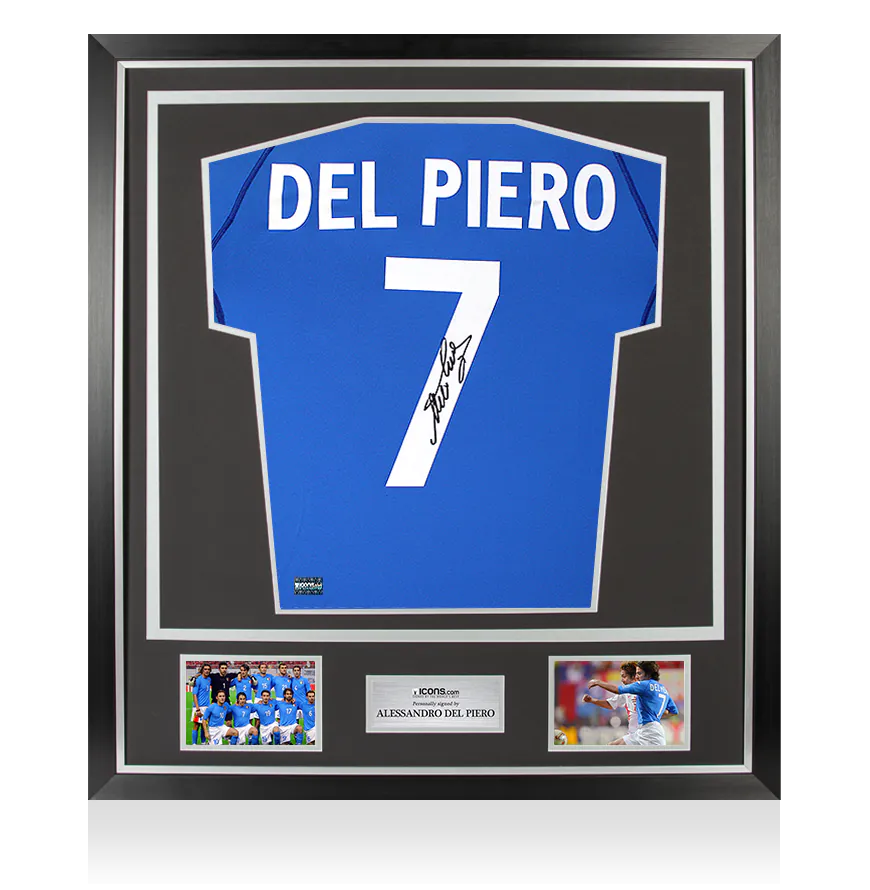 記念グッズ Azzuri Alessandro Del Piero Signed Shirt i4857cf_-