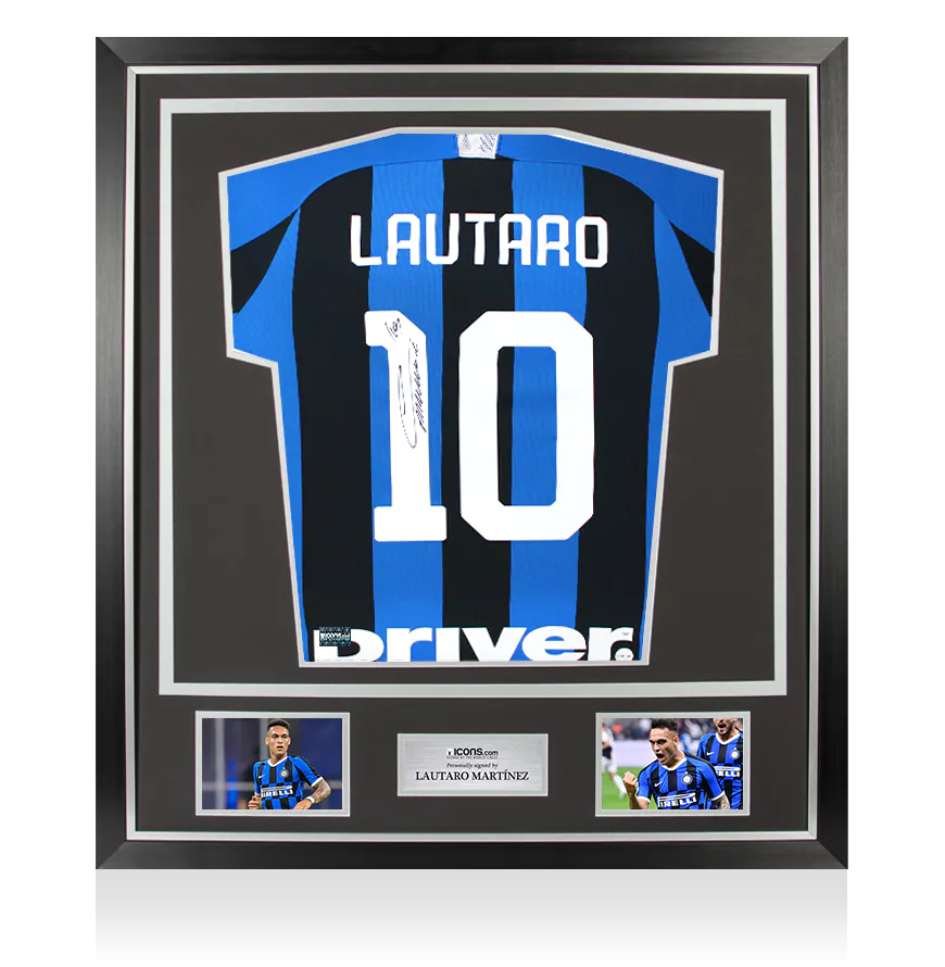 Lautaro Martinez Back Signed Inter Milan 2019-20 Home Shirt