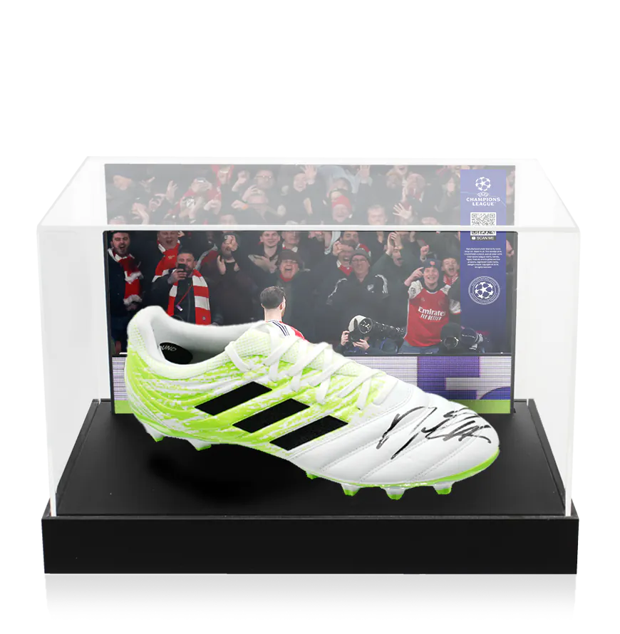 Declan Rice Signed adidas Boot UCL Photo Case