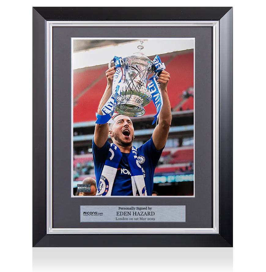 Eden Hazard サイン入りフレーム付き写真 icehcp8f_eden_hazard_signed_an