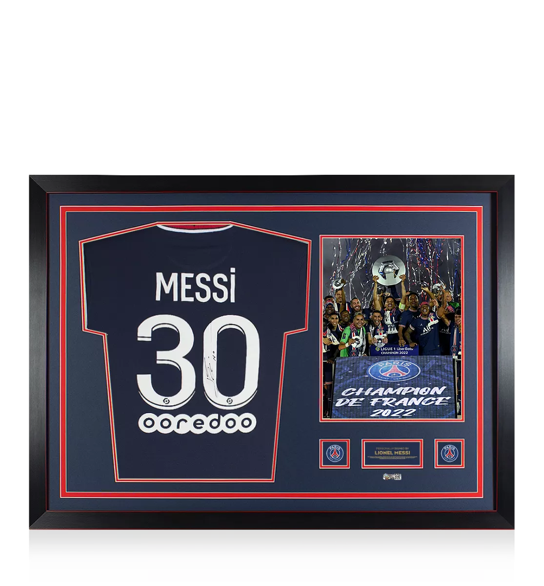 新品　上下セット　PSG　L size ノーブランド　メッシ　MESSI Nike Paris Messi Jersey With Ligue 1 Champion Patch 22/23