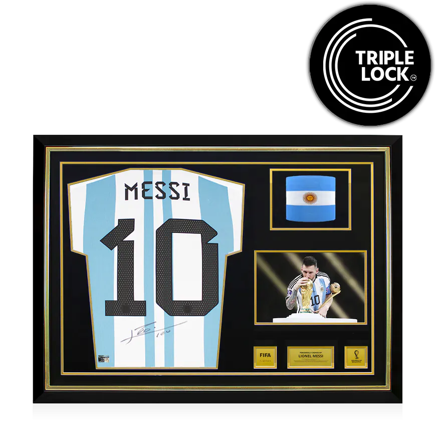 メッシ FIFAワールドカップサインフレーム入りアルゼンチン2022ホームシャツ lmgm0156fwc2022hfcr1_-