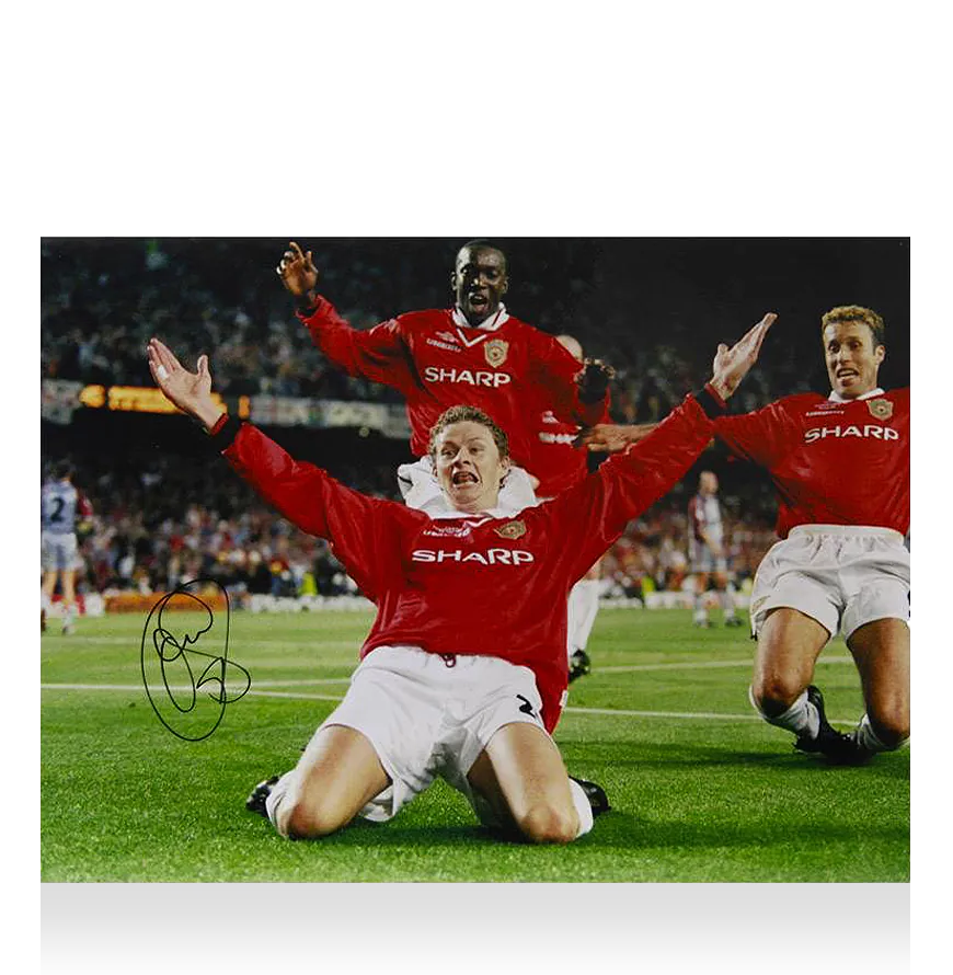 T-shirt Signé Ole Gunnar Solskjaer Manchester United 2020-21 N°20 - Encadré, Certification