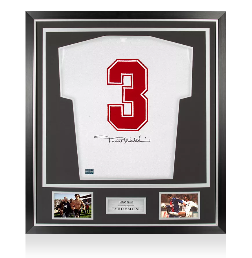 PAOLO MALDINI マルディーニ　直筆サイン入り写真 ICONS.com Paolo Maldini Signed AC Milan Photo: 2007 UEFA Champions