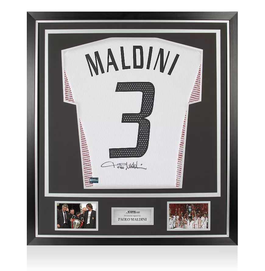 PAOLO MALDINI マルディーニ　直筆サイン入り写真 ICONS.com Paolo Maldini Signed Memorabilia & Autograph | Icons.com