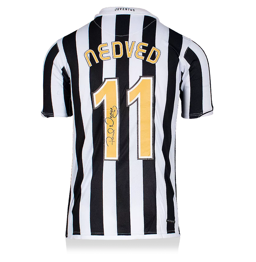 2003PANINI JUVENTUS PAVEL NEDVED ジャージカード Pavel Nedved Official Ballon d'Or™ Back Signed and Inscribed