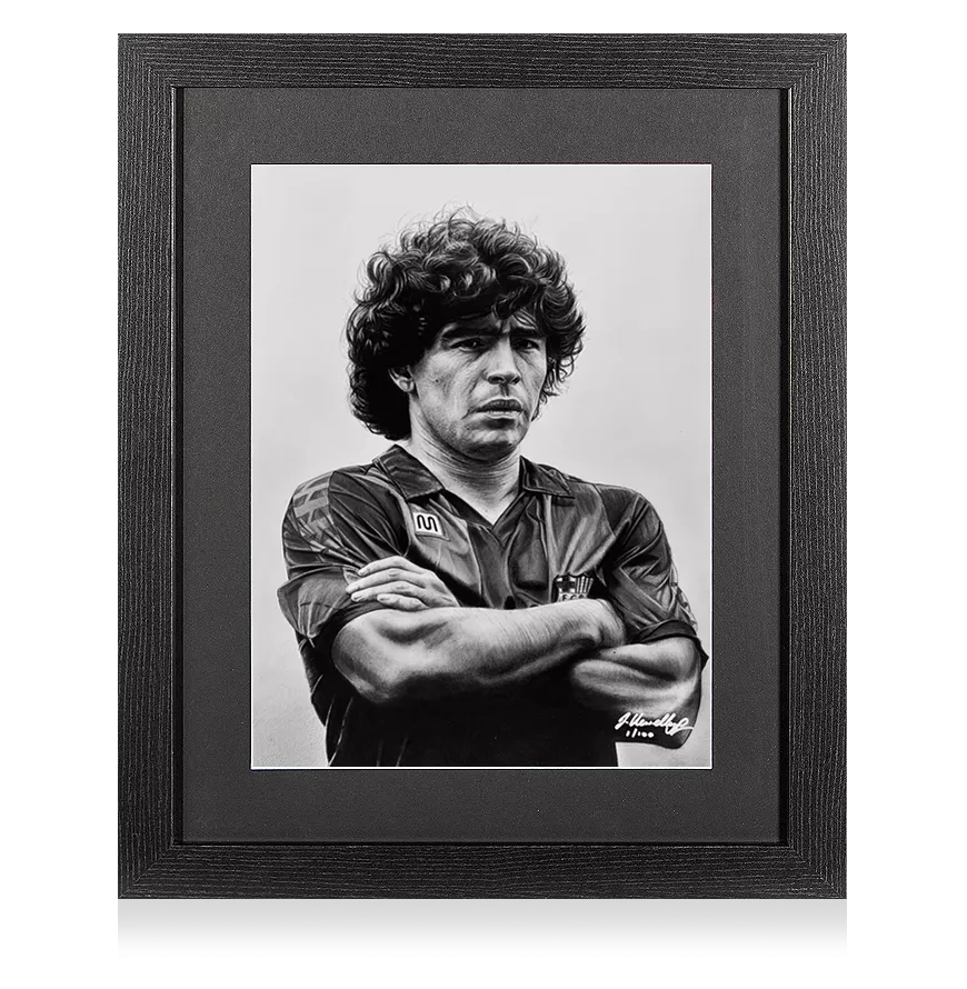 repro_framed_maradona_fc_barce