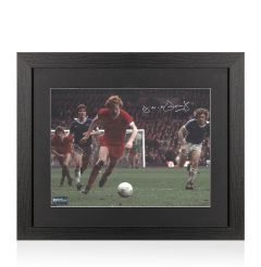 David Fairclough Signed Liverpool Photo In Black Wooden Frame