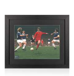Jimmy Case Signed Liverpool Photo In Black Wooden Frame