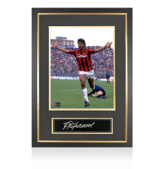 Frank Rijkaard Signed Plaque and Photo Frame: AC Milan Legend