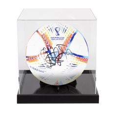 Son Heung-min Autographed FIFA World Cup 2022 Soccer Ball In Acrylic Case Son Heung-min Autographed FIFA World Cup 2022 Soccer Ball In Acrylic Case