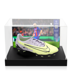 Javier Mascherano Official UEFA Champions League Signed Nike Phantom GX Boot In Photo Acrylic Case: Option 1