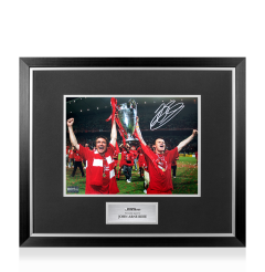 John Arne Riise Signed Liverpool FC Photo In Premium Photo Frame: 2005 UEFA Champions League Winner