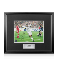 Luis Figo Signed Real Madrid Photo In Premium Photo Frame: UEFA Champions League Goal